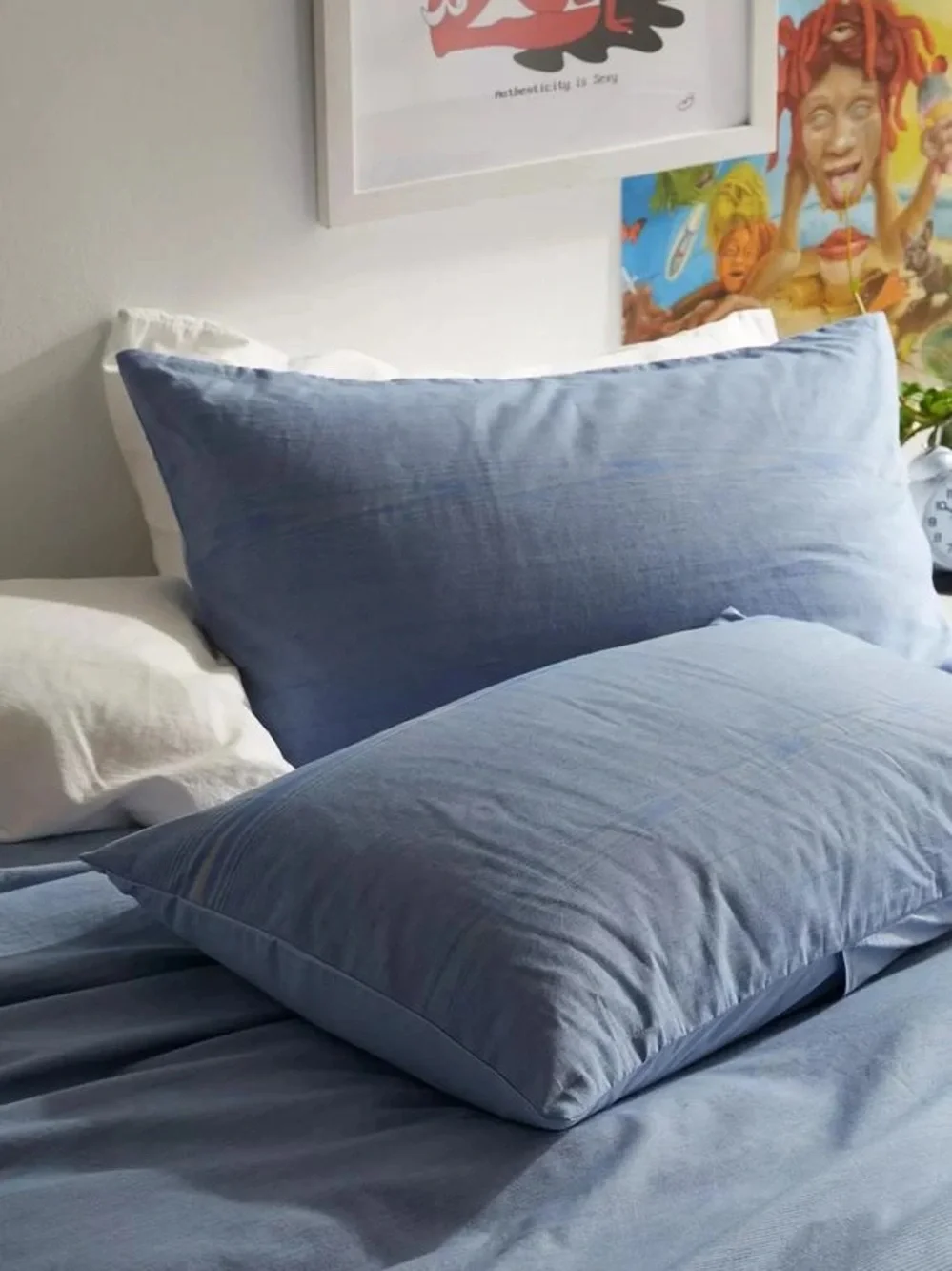 Light Blue “space dye” Cotton Bedding Duvet Cover